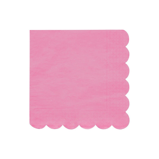 Large Bubblegum Pink Paper Napkins (x 20)