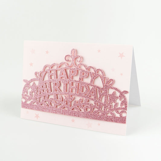 Wearable Pink Tiara Birthday Card
