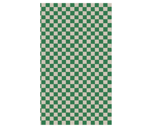 Gift wrap, 10 m - Checker - Green