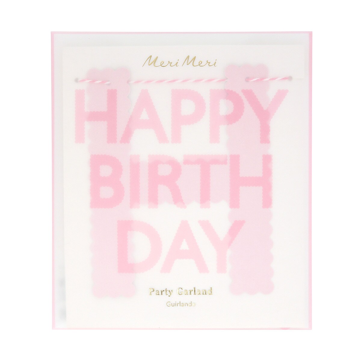 Pink Happy Birthday Garland