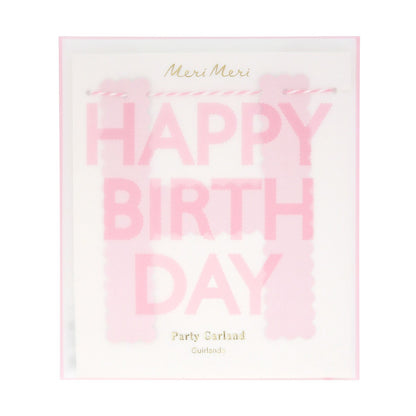 Pink Happy Birthday Garland