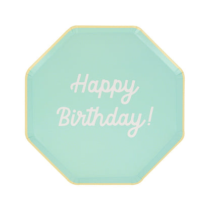 Mixed Happy Birthday Side Plates (x 8)