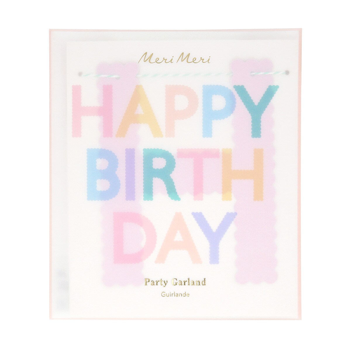 Scallop Pastel Happy Birthday Garland