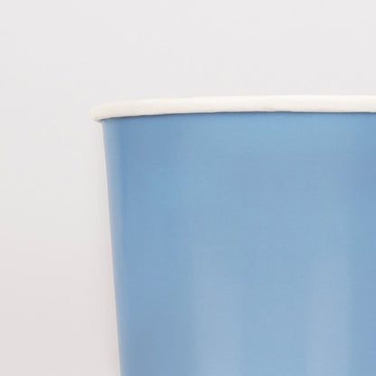 Cornflower Blue Tumbler Cups (x 8)