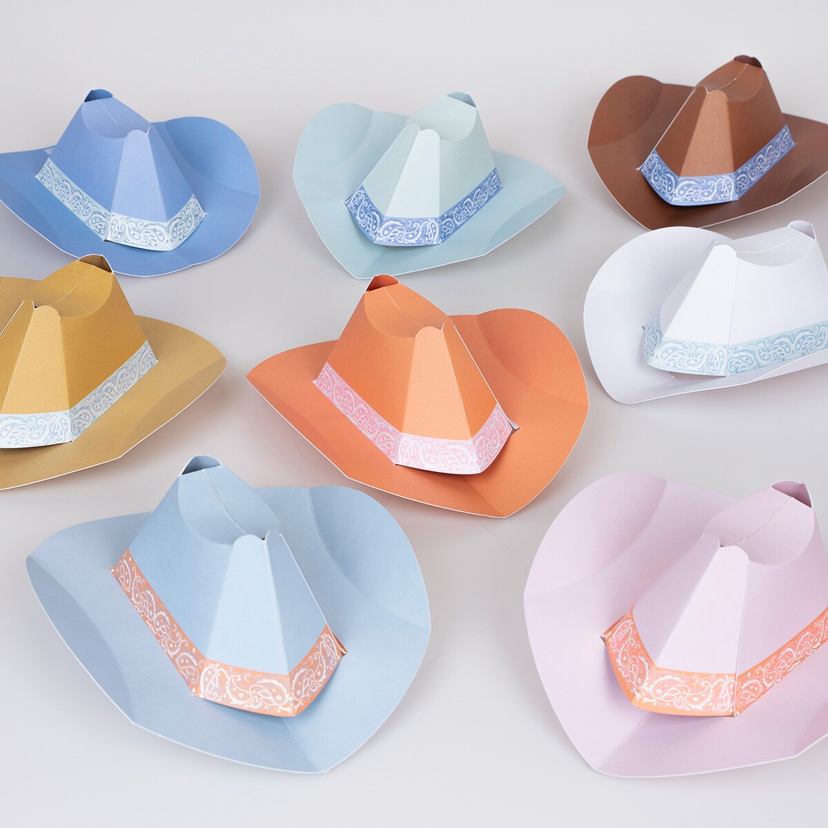 Western Mini Party Hats (x 8)