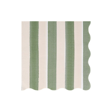 Fall Stripe Large Napkins (x 16)
