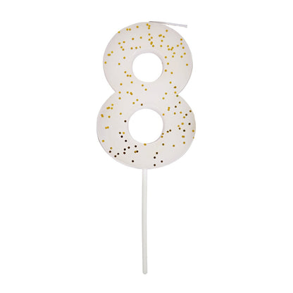 Glitter Number Candle