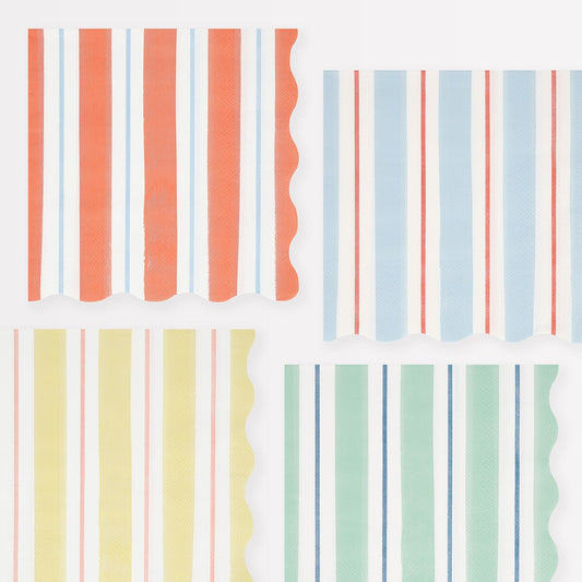 Preppy Stripe Large Napkins (x 16)