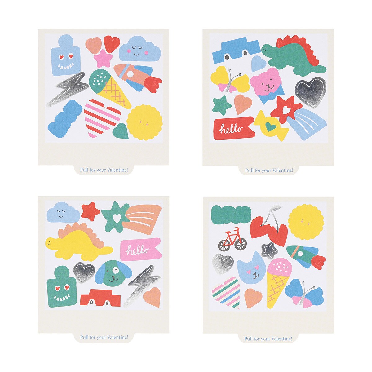 Instant Camera Kids Valentine's Cards & Stickers Set (x 24)