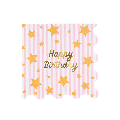 Bright Star Happy Birthday Large Napkins (x 16)