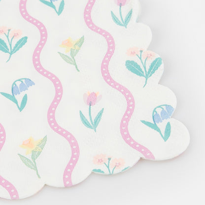 Bloomsbury Floral Pattern Small Napkins (x 16)