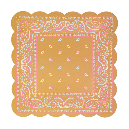 Western Bandana Square Plates (x 8)