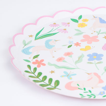 Meadow Unicorns Dinner Plates (x 8)
