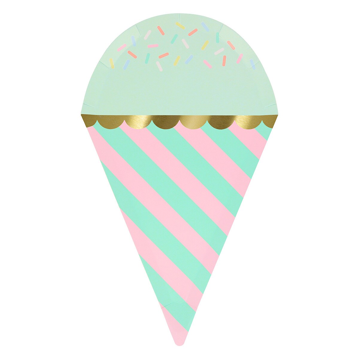 Ice Cream With Sprinkles Plates (x 8)