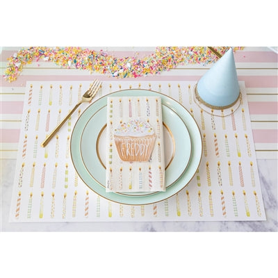 Birthday Candles Placemat- Pad of 24 Sheets