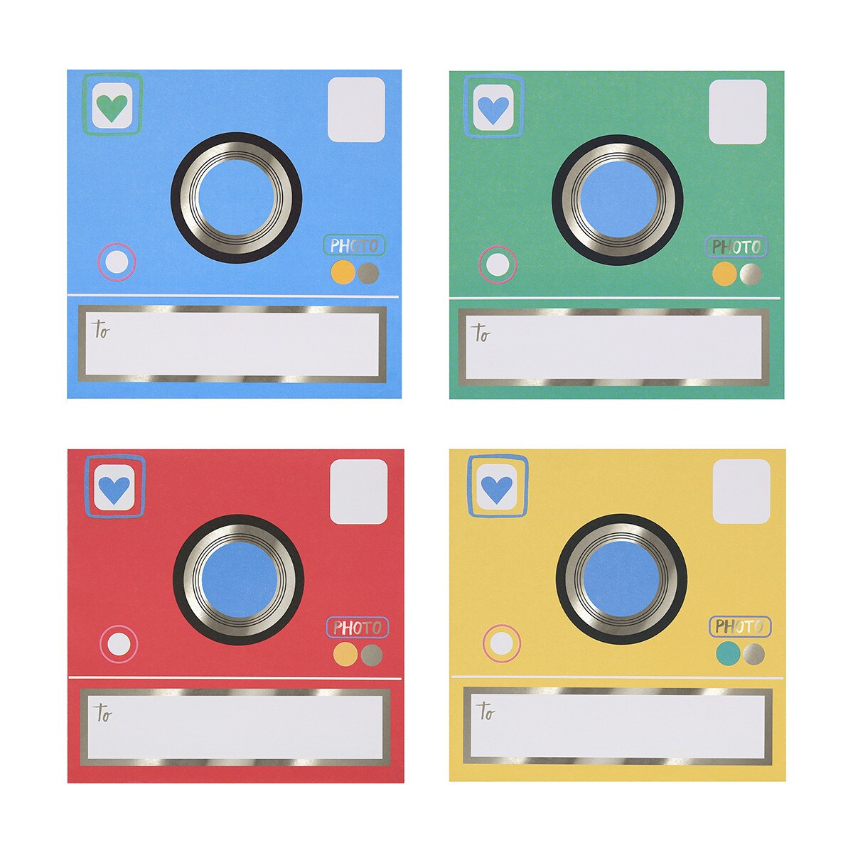 Instant Camera Kids Valentine's Cards & Stickers Set (x 24)