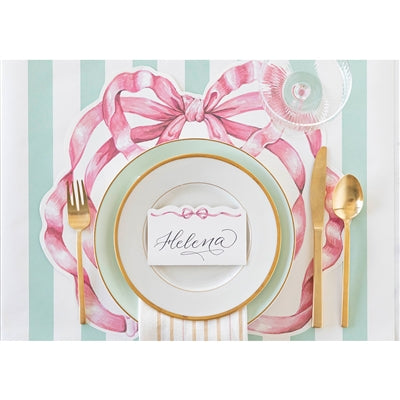 Die- Cut Pink Bow Placemat- 12 Sheets