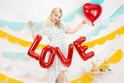 Foil Balloon LOVE, 55.1X13.8IN, Red