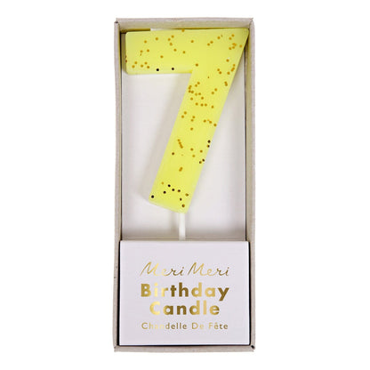 Glitter Number Candle