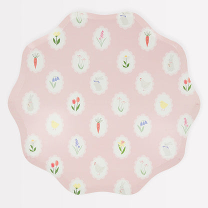 Easter Cameo Dinner Plates (x 8)