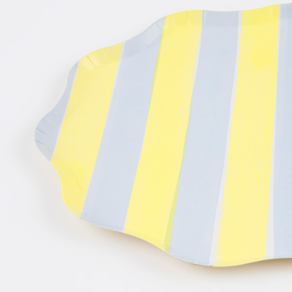 Pastel Stripe Side Plates (x 8)