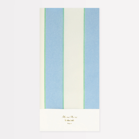 Pale Blue Stripe Tablecloth