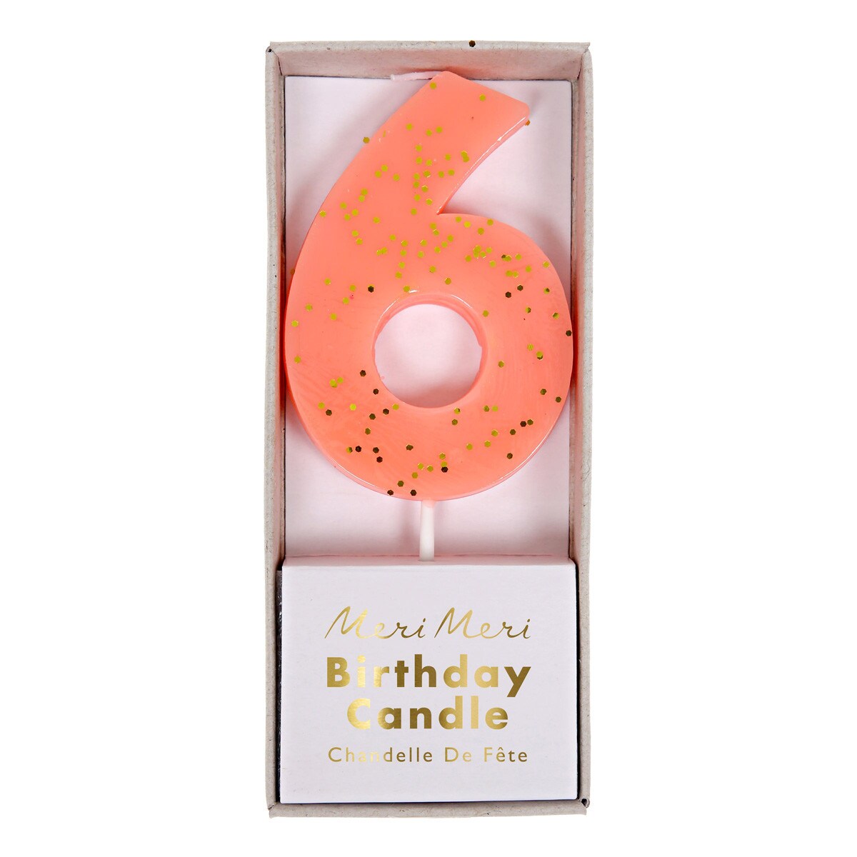 Glitter Number Candle