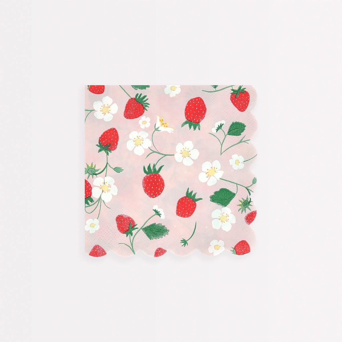 Strawberry Pattern Small Napkins (x 16)
