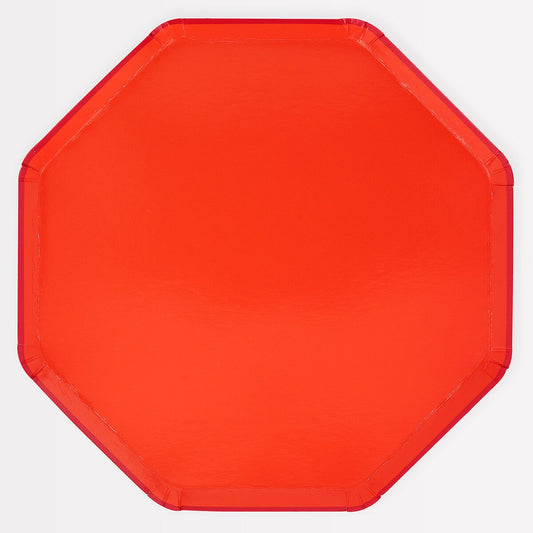 Tomato Red Dinner Plates (x 8)