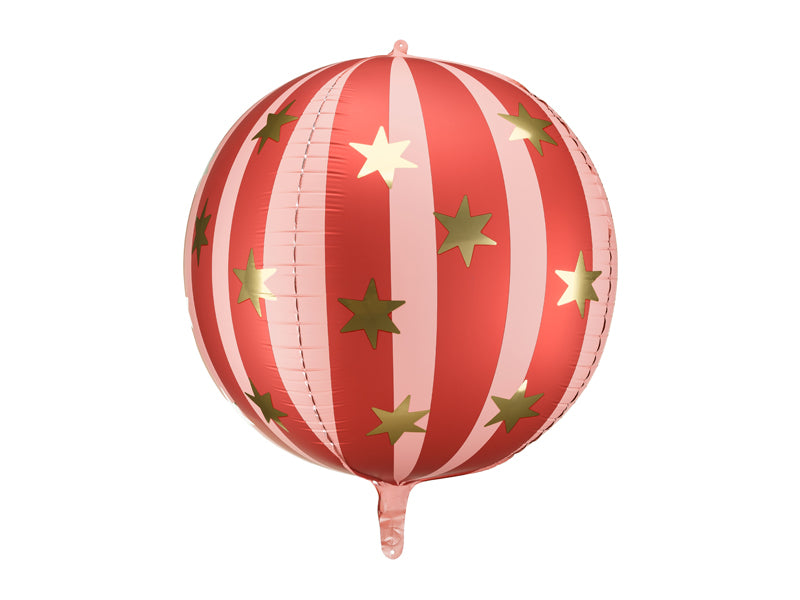 Foil balloon Starry ball, 75 cm, red