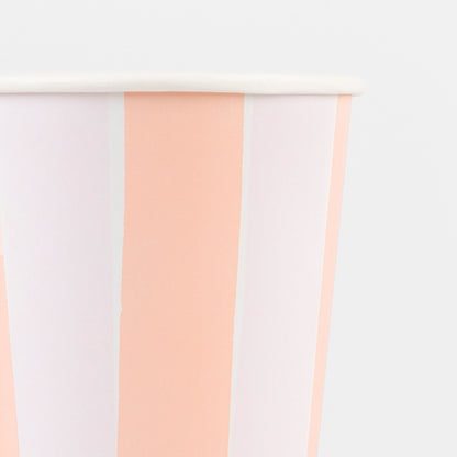 Pastel Stripe Cups (x 8)