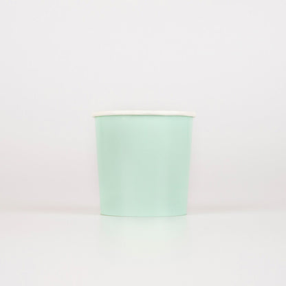 Sea Foam Green Tumbler Cups (x 8)