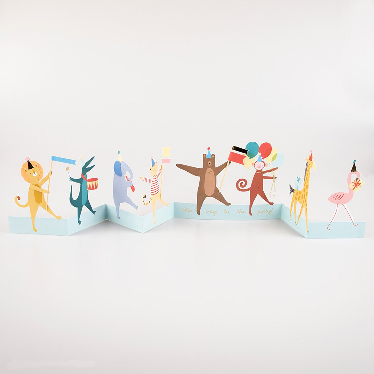 Animal Parade Concertina Card