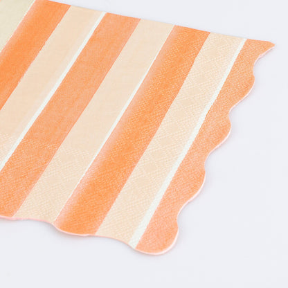 Fall Stripe Large Napkins (x 16)