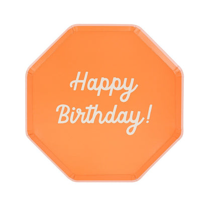 Mixed Happy Birthday Side Plates (x 8)