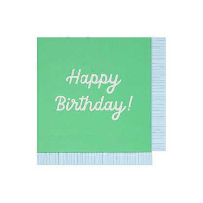Mixed Happy Birthday Large Napkins (x 16)