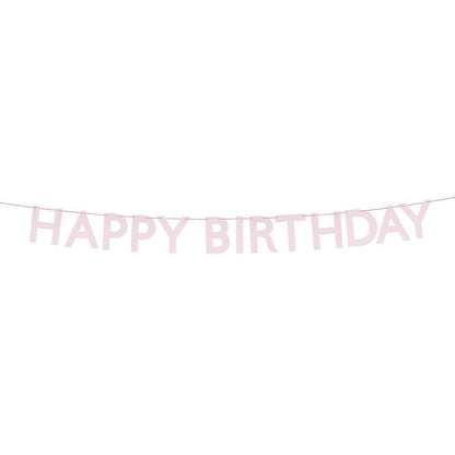 Pink Happy Birthday Garland