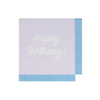 Mixed Happy Birthday Large Napkins (x 16)