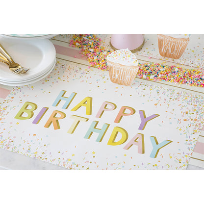 Happy Birthday Sprinkles Placemat- Pad of 24 Sheets