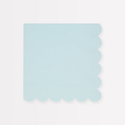 Summer Sky Blue Large Napkins (x 16)