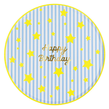 Bright Star Happy Birthday Dinner Plates (x 8)