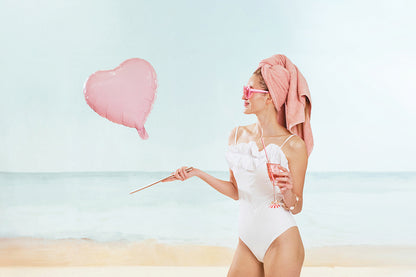 Foil balloon Heart, 45 cm, light pink