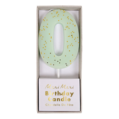 Glitter Number Candle