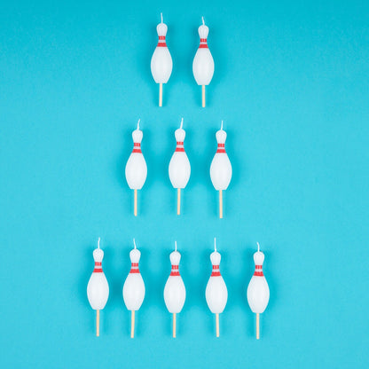 Bowling Pin Candles (x 10)