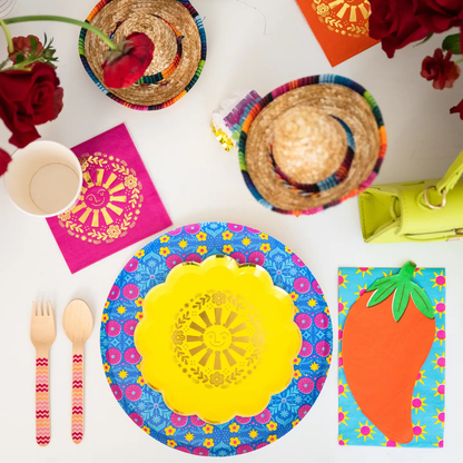 Taco 'bout A Party Floral Large Plates