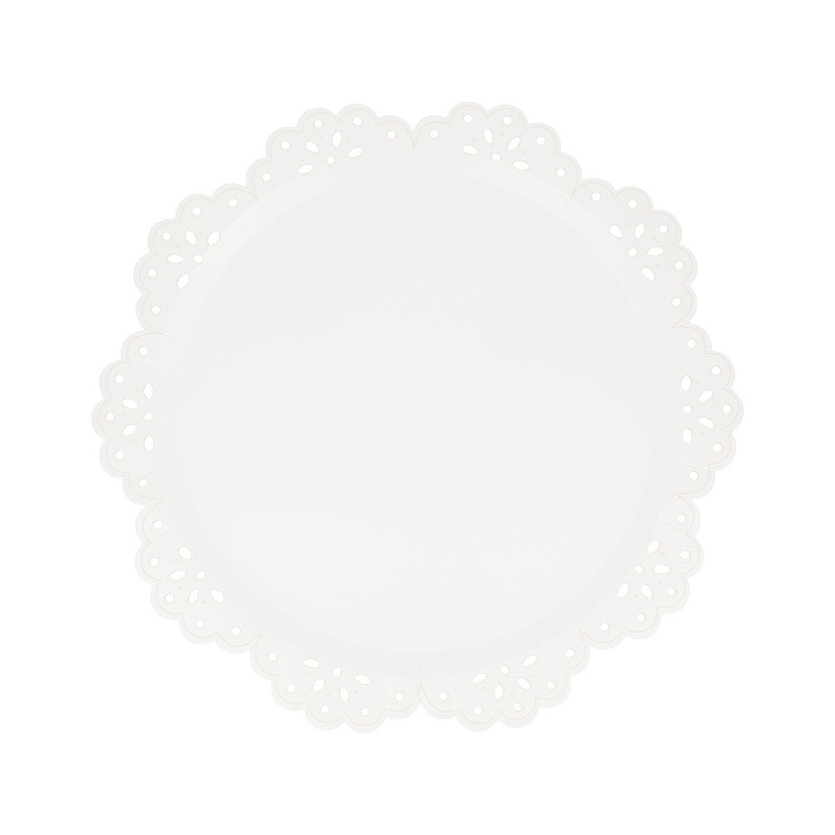 Broderie Anglaise Lace White Side Plates (x 8)