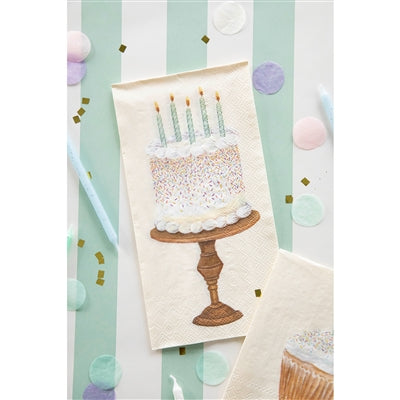 Birthday Cake Guest Napkin- Pack of 16