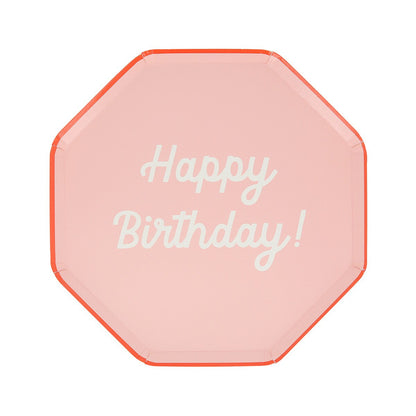 Mixed Happy Birthday Side Plates (x 8)