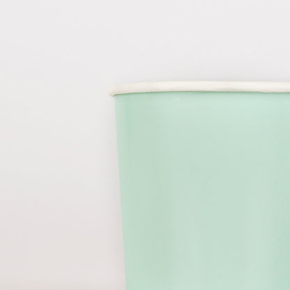 Sea Foam Green Tumbler Cups (x 8)