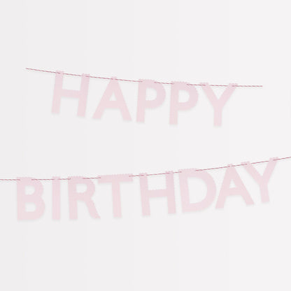 Pink Happy Birthday Garland